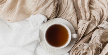 tasse de thé et draps - Lalaome