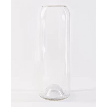 Vase bouteille transparent