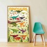 Poster en stickers dinosaures / activite educative - Bambins - lalaome